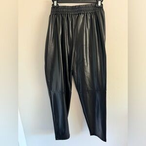 FABLETICS Womens Black Faux Leather Pants